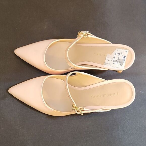 BRAND NEW STUART WEITZMAN CRYSTAL BUCKLE 75 PATENT MULE - Picture 8 of 15